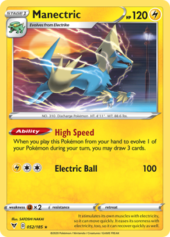 Manectric, Vivid Voltage #52, Pokémon TCG card