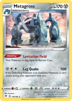 Metagross, Vivid Voltage #118, Pokémon TCG card