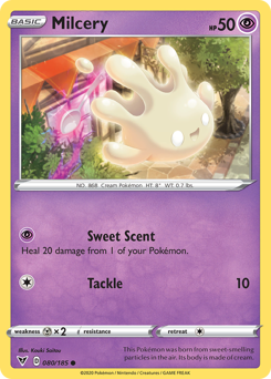 Milcery, Vivid Voltage #80, Pokémon TCG card