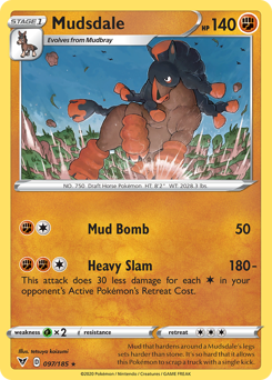 Mudsdale, Vivid Voltage #97, Pokémon TCG card