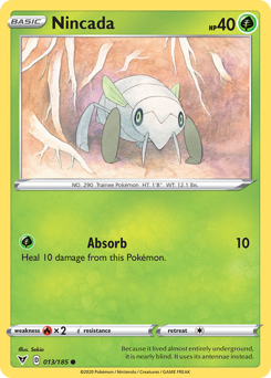 Nincada, Vivid Voltage #13, Pokémon TCG card
