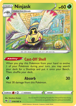 Ninjask, Vivid Voltage #14, Pokémon TCG card
