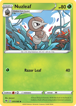 Nuzleaf, Vivid Voltage #11, Pokémon TCG card