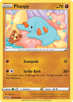 Phanpy, Vivid Voltage #86, Pokémon TCG card
