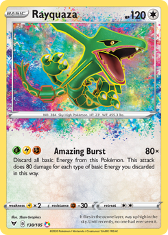 Rayquaza, Vivid Voltage #138, Pokémon TCG card