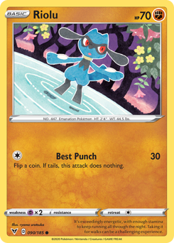 Riolu, Vivid Voltage #90, Pokémon TCG card