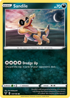 Sandile, Vivid Voltage #107, Pokémon TCG card