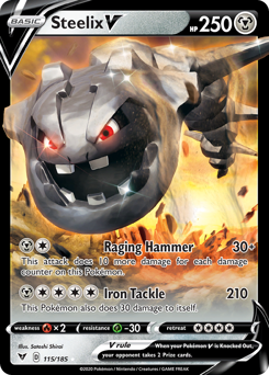 Steelix V, Vivid Voltage #115, Pokémon TCG card