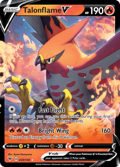 Talonflame V, Vivid Voltage #29, Pokémon TCG card