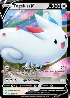 Togekiss V, Vivid Voltage #140, Pokémon TCG card