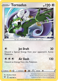 Tornadus, Vivid Voltage #142, Pokémon TCG card
