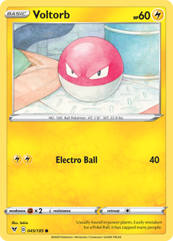 Voltorb, Vivid Voltage #45, Pokémon TCG card