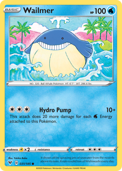 Wailmer, Vivid Voltage #31, Pokémon TCG card