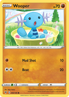 Wooper, Vivid Voltage #83, Pokémon TCG card