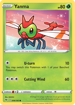 Yanma, Vivid Voltage #6, Pokémon TCG card
