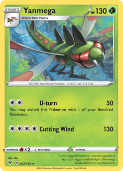 Yanmega, Vivid Voltage #7, Pokémon TCG card
