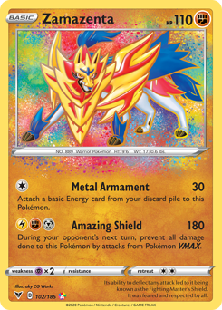 Zamazenta, Vivid Voltage #102, Pokémon TCG card