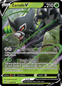 Zarude V, Vivid Voltage #22, Pokémon TCG card