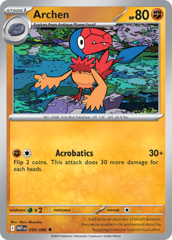 Archen, White Flare #50, Pokémon TCG card