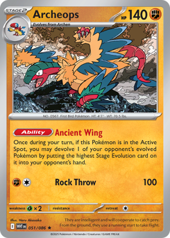 Archeops, White Flare #51, Pokémon TCG card