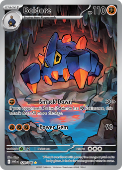 Boldore, White Flare #128, Pokémon TCG card