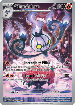 Chandelure, White Flare #103, Pokémon TCG card