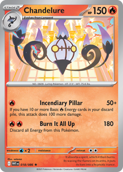 Chandelure, White Flare #18, Pokémon TCG card