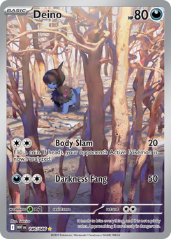 Deino, White Flare #146, Pokémon TCG card