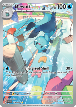 Dewott, White Flare #106, Pokémon TCG card