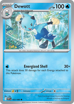 Dewott, White Flare #22, Pokémon TCG card