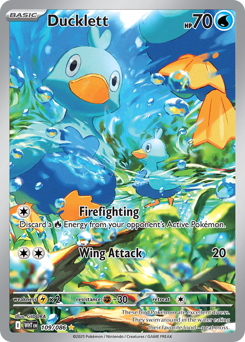 Ducklett, White Flare #109, Pokémon TCG card