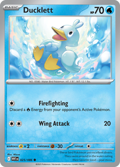 Ducklett, White Flare #25, Pokémon TCG card