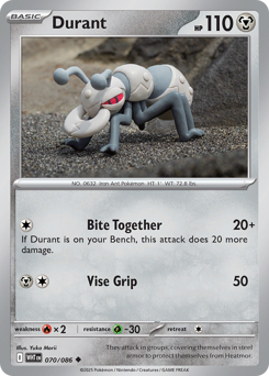 Durant, White Flare #70, Pokémon TCG card