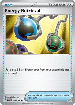 Energy Retrieval, White Flare #82, Pokémon TCG card