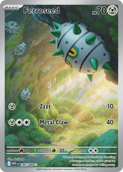 Ferroseed, White Flare #148, Pokémon TCG card