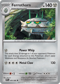 Ferrothorn, White Flare #69, Pokémon TCG card