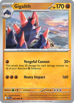 Gigalith, White Flare #48, Pokémon TCG card