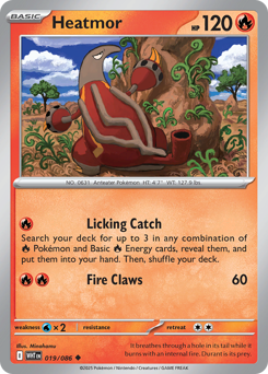 Heatmor, White Flare #19, Pokémon TCG card