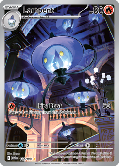 Lampent, White Flare #102, Pokémon TCG card