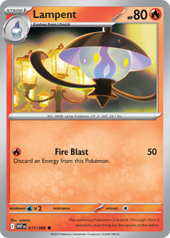 Lampent, White Flare #17, Pokémon TCG card