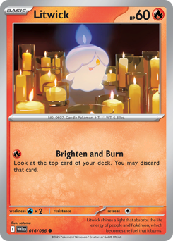 Litwick, White Flare #16, Pokémon TCG card