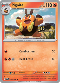 Pignite, White Flare #12, Pokémon TCG card