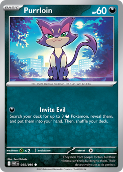 Purrloin, White Flare #55, Pokémon TCG card