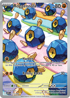 Roggenrola, White Flare #127, Pokémon TCG card