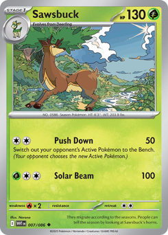 Sawsbuck, White Flare #7, Pokémon TCG card