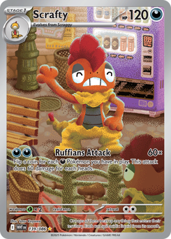 Scrafty, White Flare #139, Pokémon TCG card