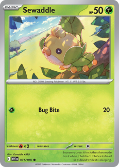 Sewaddle, White Flare #1, Pokémon TCG card