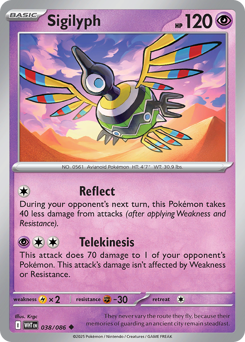 Sigilyph, White Flare #38, Pokémon TCG card