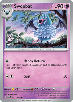 Swoobat, White Flare #37, Pokémon TCG card