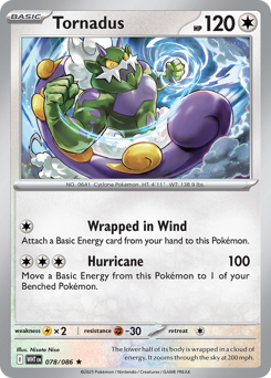 Tornadus, White Flare #78, Pokémon TCG card